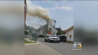Fire Burns Historic Church In Cape May; Caused By Fallen Pole After Car Crash
