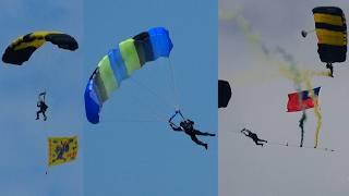 精湛演出 ! 陸軍司令部80週年部慶 神龍小組 高空 跳傘 大漢營區 R.O.C. Army General HQ. 80 Years -Army SKY DIVER TEAM Performance