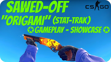CS:GO » Sawed-Off "Origami" (StatTrak) Shotgun Gameplay ●1080p 60fps●