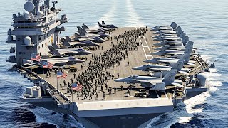 Download Lagu Iran PANIC! 10,000 Troops of USS Abraham Lincoln 70 F-35 \u0026 F-16 Arrive in Middle East MP3