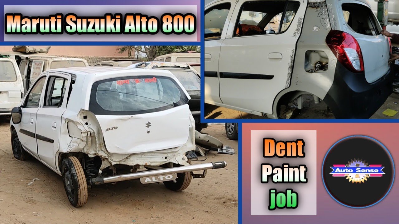 Maruti Suzuki Alto 800 left side quarter panel & Rear floor change Dent Paint Work Auto