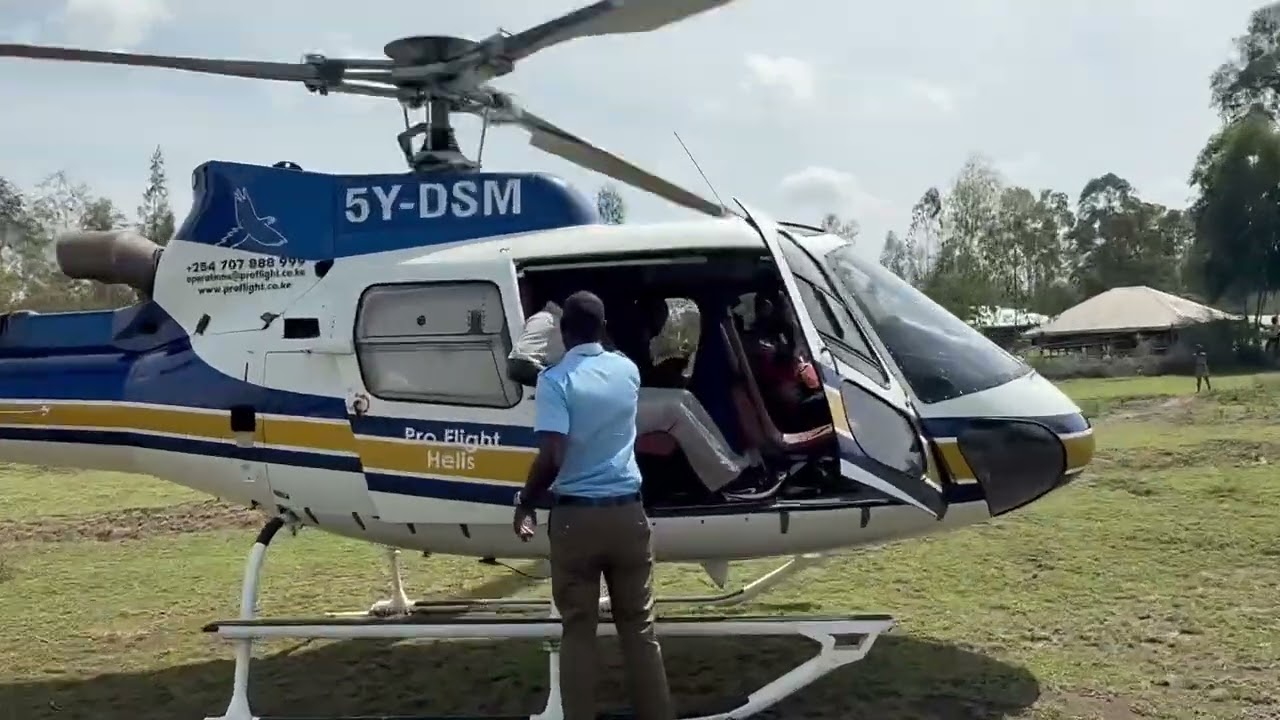Oburu Odinga ODM Party Leader landing at Rarienda Constituency 