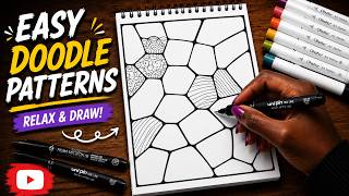 Easy Doodle Pattern for Beginners | Satisfying ASMR Session | Relaxing Page Anyone Can Draw