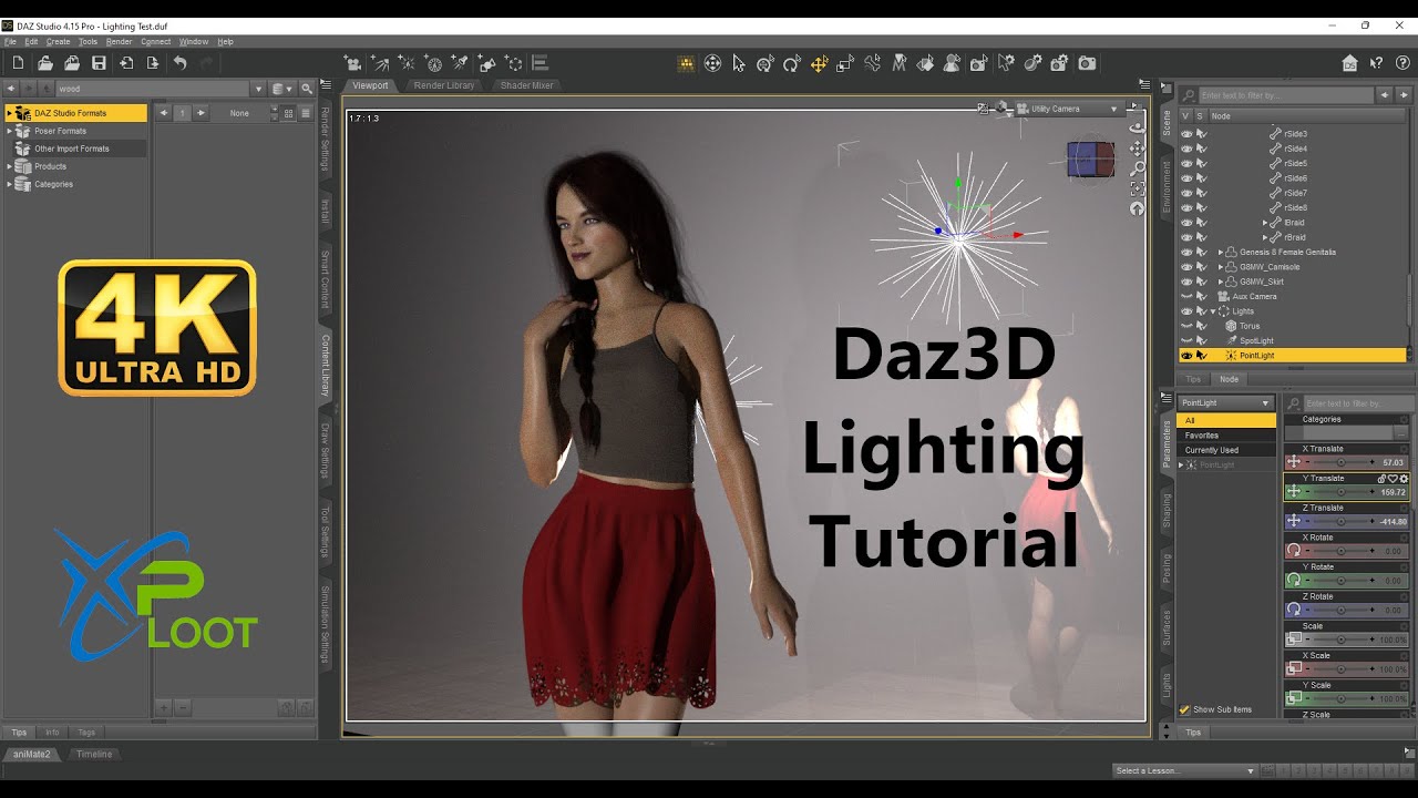 Daz Studio Basics - Lighting Basics - 4K - YouTube