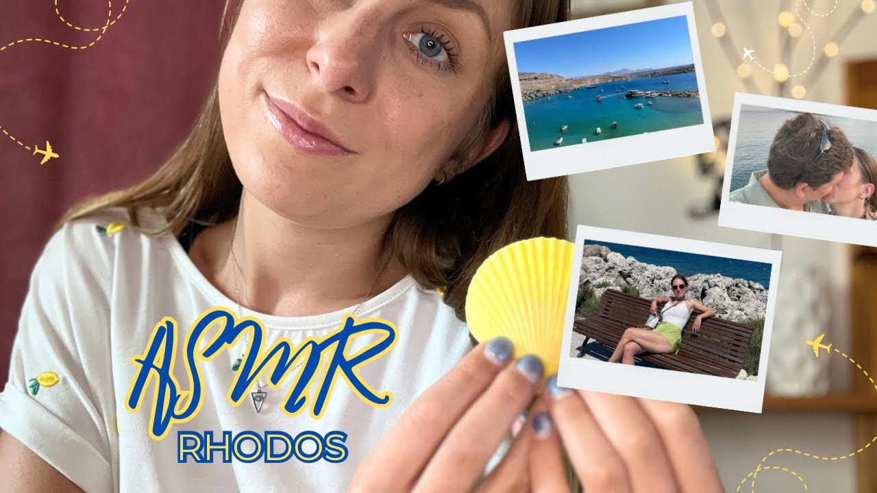 ASMR CZ: Povídání o dovolené na Rhodosu 🤫🇬🇷 | šepot + zvuky řeckých předmětů