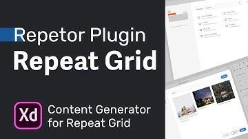 Fill Repeat Grid with Content magically → Adobe XD Repetor Plugin for Repeat Grids
