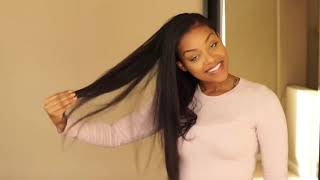 Aliexpress Online Shop Soft Feel Hair 360 Lace Frontal With Bundle Pre Plucked Malaysian Straight Ha screenshot 3