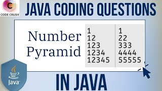 Number Pyramid In Java | Pattern Program In Java | Number Patterns In Java | Java Coding Question