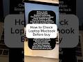 How to Check Loptop Macbook Before buy #appleuser #macbookpro #tutorial #fyp