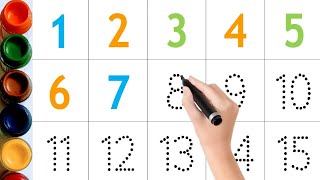 Counting Numbers Write And Read Numbers 123 Learning For Kids 1-15 123 Counting For Kids,123