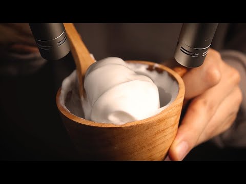 【ASMR】 クリームの音は天国です! 音が柔らかくて心地いい 【音フェチ】 シェービングクリームは神! Soft Cream Will Make You Relax