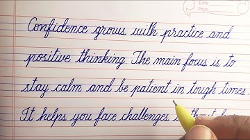 Cursive writing | Neat Handwriting Practice Tutorial