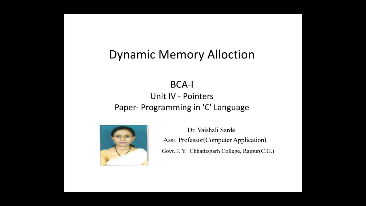 Dynamic Memory Allocation - YouTube