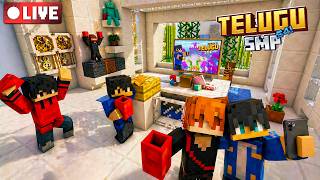 🔴TELUGU MINECRAFT SMP TELUGU LIVE. PUBLIC SMP 24/7 ONLINE | CRACKED JAVA / BEDROCK &amp; POCKET EDITION
