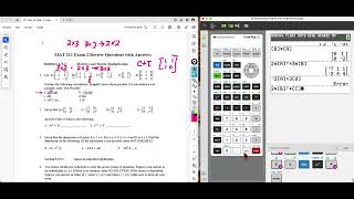MAT211   Ti-84 Calculator for Exam 2   Matrix