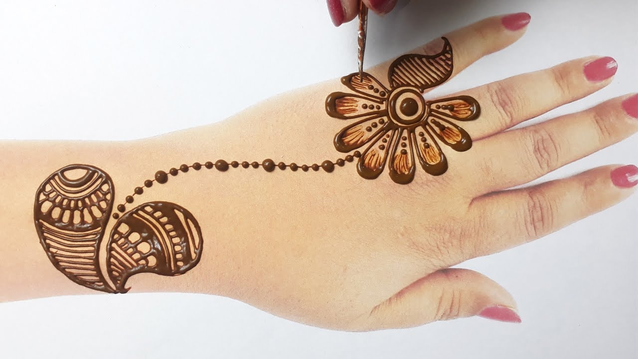 Beautiful Arabic Henna Mehndi Design Simple Mehndi Design Easy Mehndi For Beginners Youtube