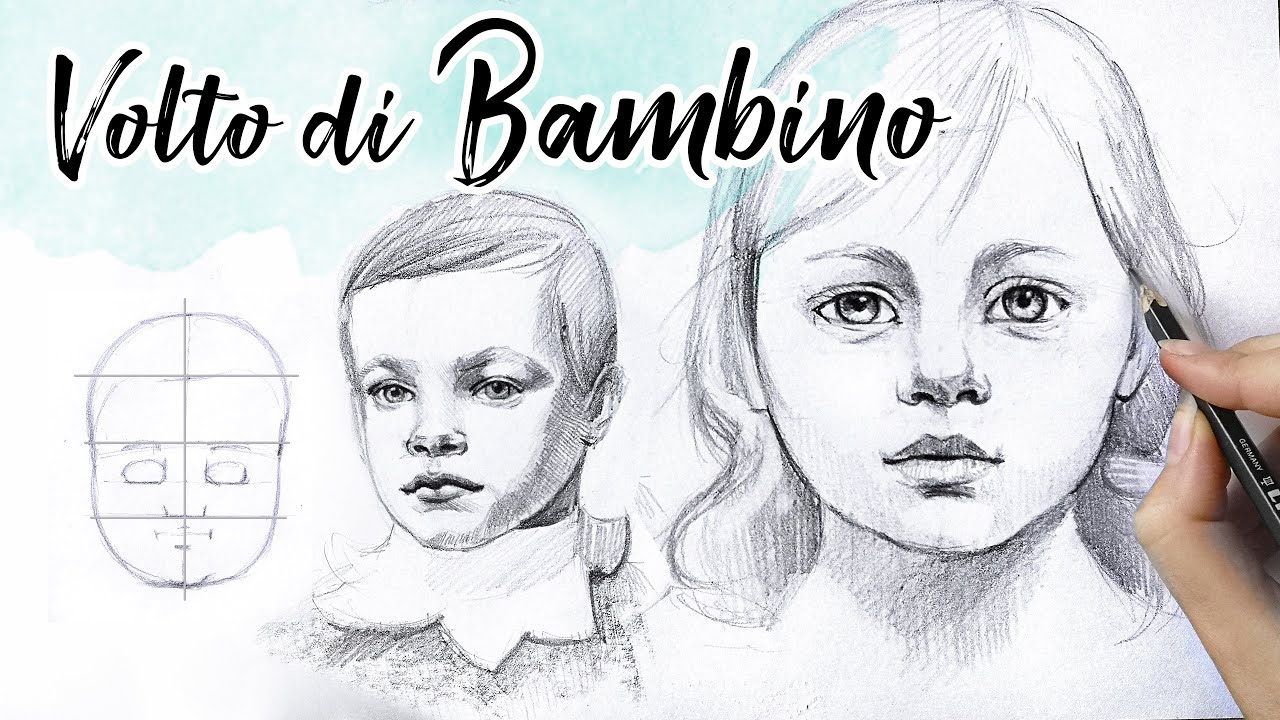 Come Disegnare Un Volto Di Bambino Tutorial Ritratto Disegno A Mano Libera A Matita Corso Di Disegno Youtube