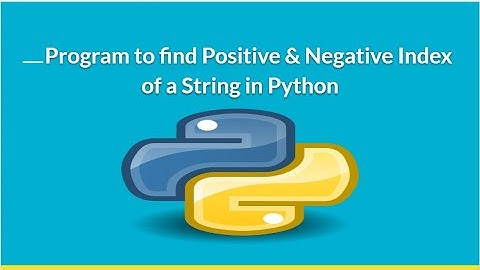 #python #programming #index  Program to find Positive & Negative Index of a String in Python