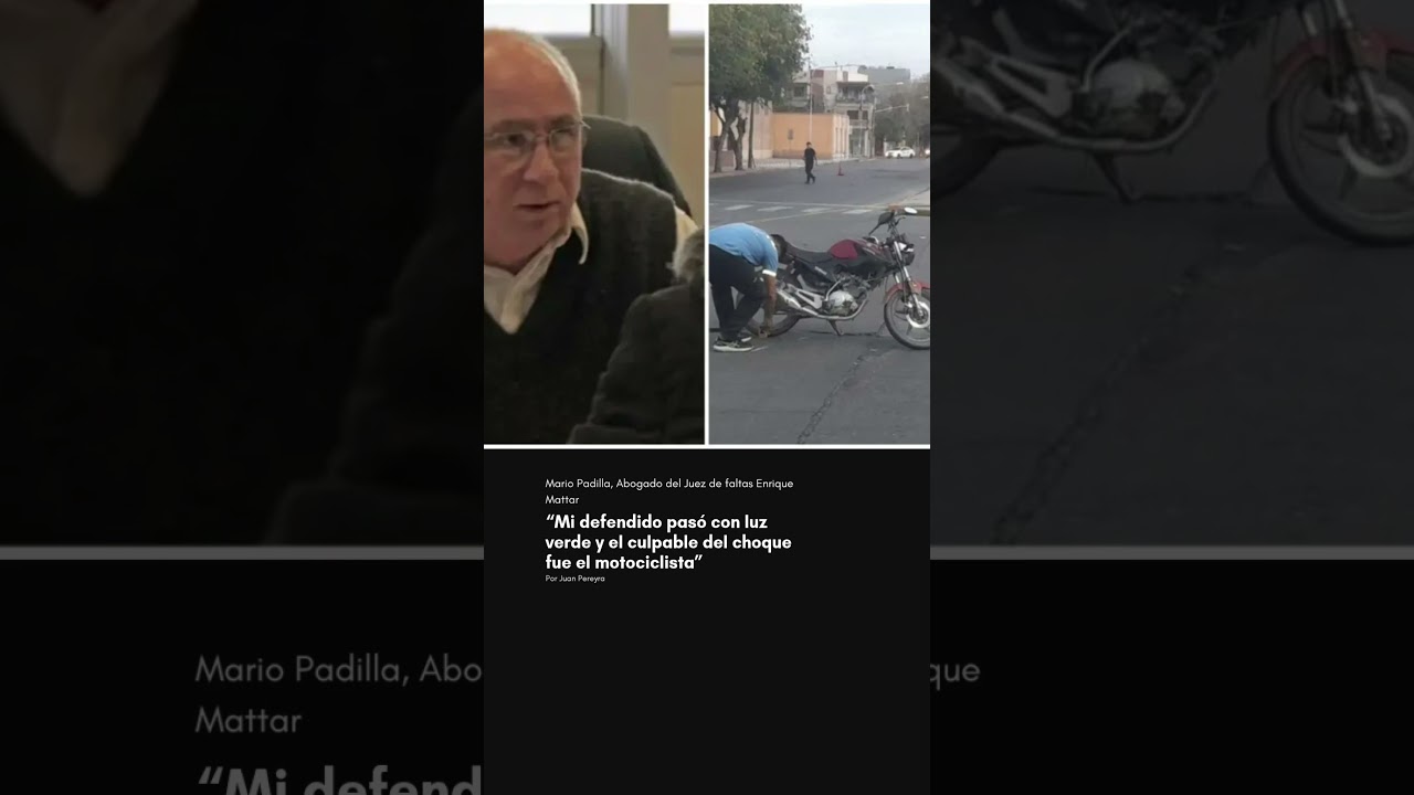 “Mi defendido pasó con luz verde y el culpable del choque fue el motociclista”
