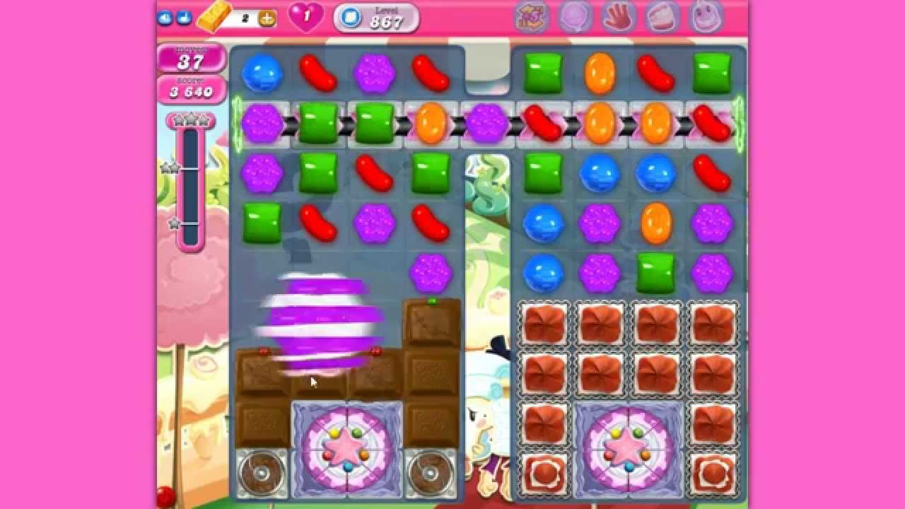 Candy Crush Saga Level 867 - no boosters