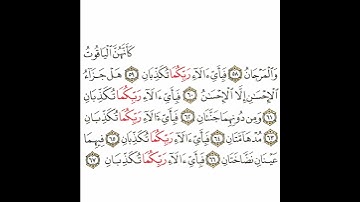 سورة الرحمن 9 القسم التاسع تكرار كيفي من .. كأنهن الياقوت والمرجان .. إلى .. فبأي آلاء ربكما تكذبان