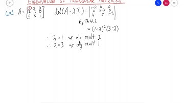 Eigenvalues of Triangular Matrices