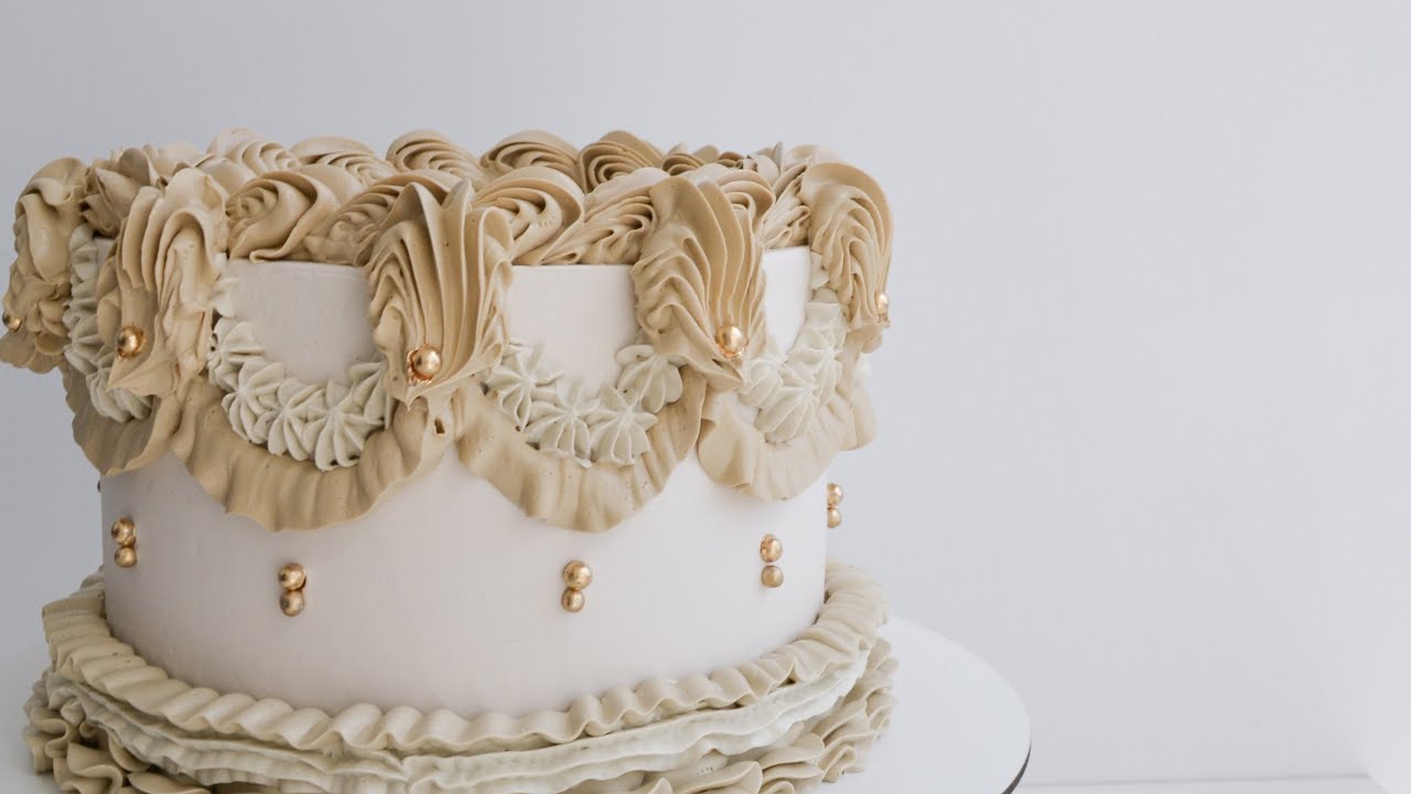 Рецепт крема на торт Ламбет | идеальные рюши на торт ламбет 