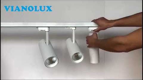 VLT536 Triac dimmable 4 wires 3 phase showcase clothing spotlight led cob track light