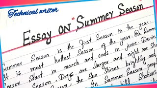 Essay on Summer season || Write essay on summer season in English || Paragraphs on summer season
