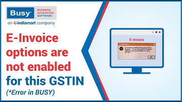 E-Invoice options are not enabled for this GSTIN (Hindi)