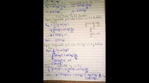 Find First And Second Order Partial Derivatives | Partial Derivatives-Multivariable Calculus