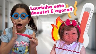 Minha Bebê Reborn Laurinha Está Com Febre E Tosse, Levei Ela No Médico.