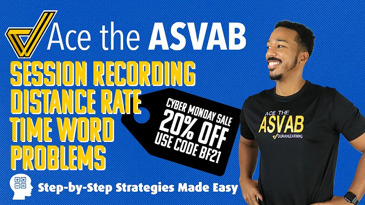 ASVAB Arithmetic Reasoning - Distance Rate Time Word Problems (Cyber Monday: Get 20% off!)