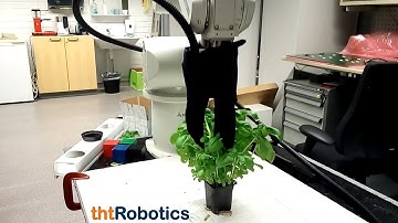 Adaptive Robotic Gripper (3 finger). Handling different herbs