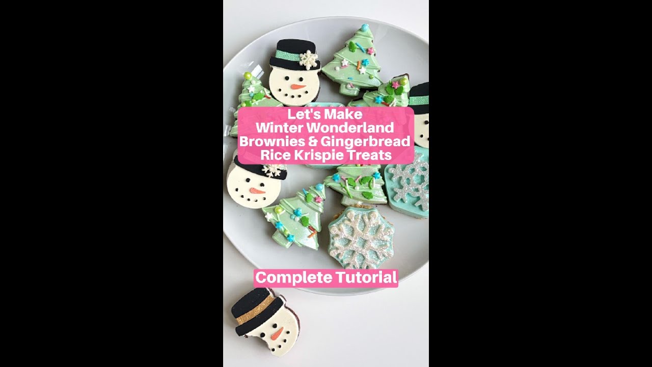 Make Winter Wonderland Brownies & Gingerbread Rice Krispie Treats! Complete Tutorial