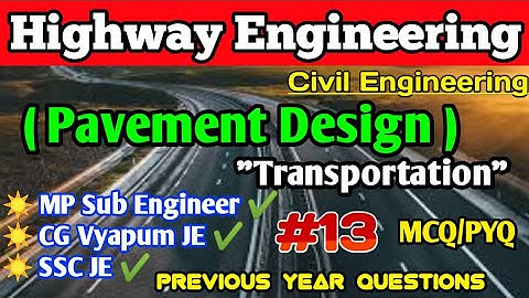 Pavement Design | Highway Engineering MCQ | Transportation | Civil Engineering Important Questions
