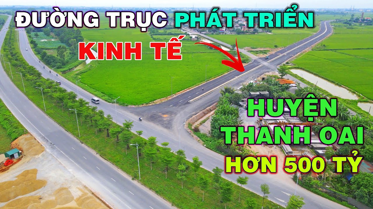 Toàn cảnh Dự án Đường trục phát triển Kinh Tế hơn 500 tỷ sắp hoàn thành ở huyện Thanh Oai, Hà Nội