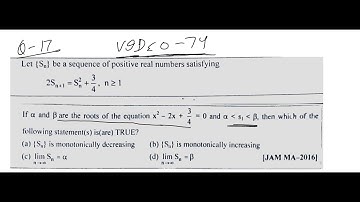 IIT JAM MATHEMATICS | Sequence | Example on monotone sequence | VIDEO 74