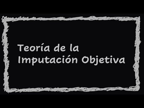 Teoría de la imputación objetiva.