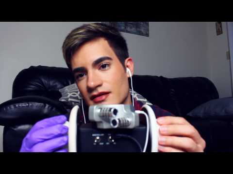 ASMR 3Dio: OILY Ear MJacketage,SticksBber Gloves, Chocolate Eating | squeakySticksbbing, wet sounds