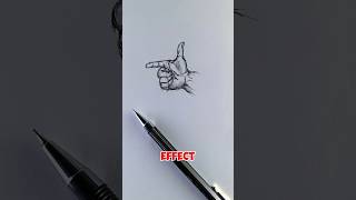 Epic Gun Point Hand Gesture Drawing You Can’t Miss! 🎨💥 #art #foryou #shorts #drawing #satisfying