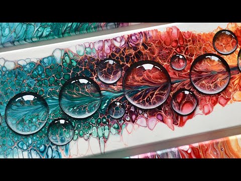 IKONART Holographic Rainbow Pastel Acrylic Pour Painting for Beginners  Tutorial 