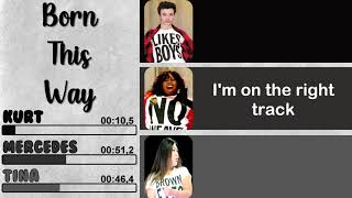Glee - Born This Way | Line Distribution   Lyrics