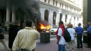 Car On Fire In Financial Sf