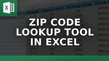 Zip Code Lookup Tool in Excel