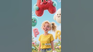 Large, fluffy 3D letters A, B, and C sitting on giant sunflowers #animation #usa #shorts #funny