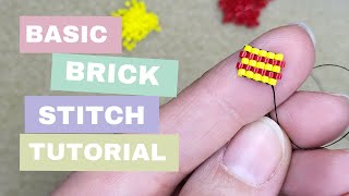 Basic Brick Stitch Beading Tutorial for a Beginner #beading #brickstitch #beadingtutorial #craft