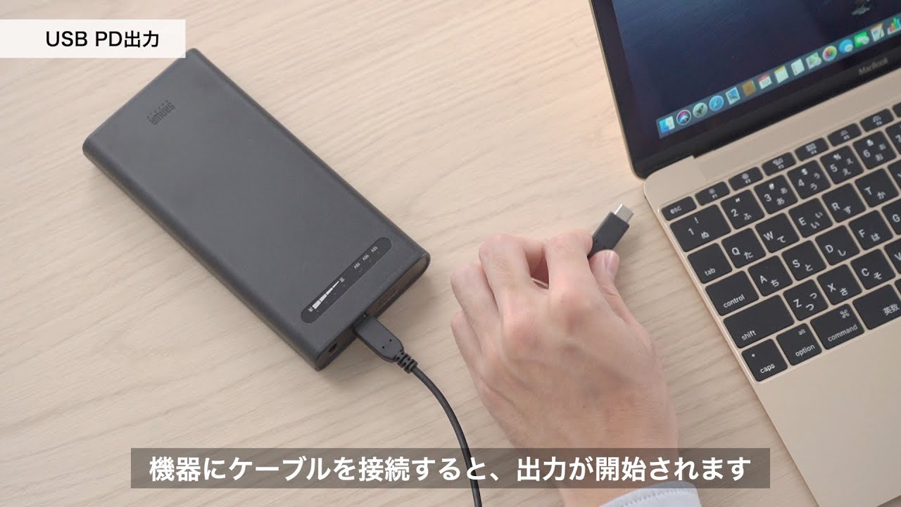 ノートパソコン用モバイルバッテリー Pd60w対応 Dc出力 mah Pse適合 Usb Pd充電器 45w セット 702 Btl047set1の販売商品 通販ならサンワダイレクト
