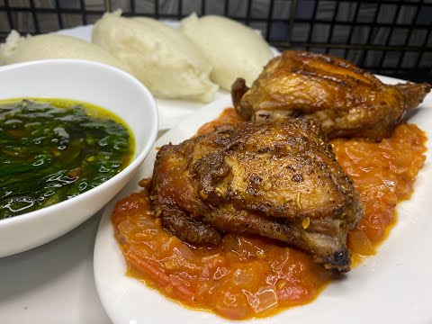 Kafulu Delele With Fried Chicken