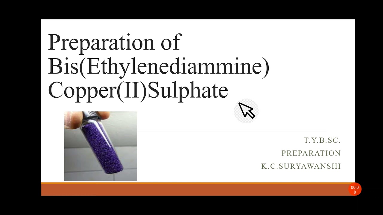 Preparation of bis(ethylenediamine) Copper(II)Sulphate YouTube